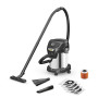 Vacuum Cleaner, KARCHER, Suction power 230 AW, Input power 1000 W, Dust capacity 17 L, Drum vacuum, Cleaning type dry&wet, Dust container Dust bag, Colour Black/Silver, 1.628-449.0