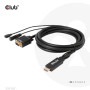 CABLE HDMI TO VGA 2M/M/M CAC-1712 CLUB3D CABLE HDMI TO VGA 2M/M/M CAC-1712 CLUB3D