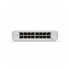 Switch, UBIQUITI, USW-LITE-16-POE, Type L2, 16x10Base-T / 100Base-TX / 1000Base-T, PoE+ ports 8, 45 Watts, USW-LITE-16-POE
