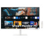 LCD Monitor, SAMSUNG, S27CM703UU, 27, TV Monitor/Smart/4K, Panel VA, 3840x2160, 16:9, 60Hz, Matte, 4 ms, Speakers, Swivel, Height adjustable, Tilt, Colour White, LS27CM703UUXDU