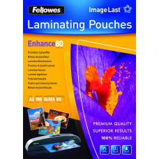 LAMINATOR POUCH IMAGELAST/A3 80 100PCS 5306207 FELLOWES LAMINATOR POUCH IMAGELAST/A3 80 100PCS 5306207 FELLOWES