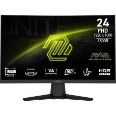 LCD Monitor, MSI, 23.6 , 1920 x 1080 pixels, Full HD, Native aspect ratio 16:9, LCD, Curved, MAG244C