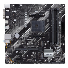 Mainboard, ASUS, AMD B550, SAM4, MicroATX, 2xPCI-Express 3.0 1x, 2xM.2, 1xPCI-Express 4.0 16x, Memory DDR4, Memory slots 4, 1x15pin D-sub, 1xDVI, 1xHDMI, 6xUSB 3.2, 1xPS/2, 1xRJ45, 3xAudio port, PRIMEB550M-K