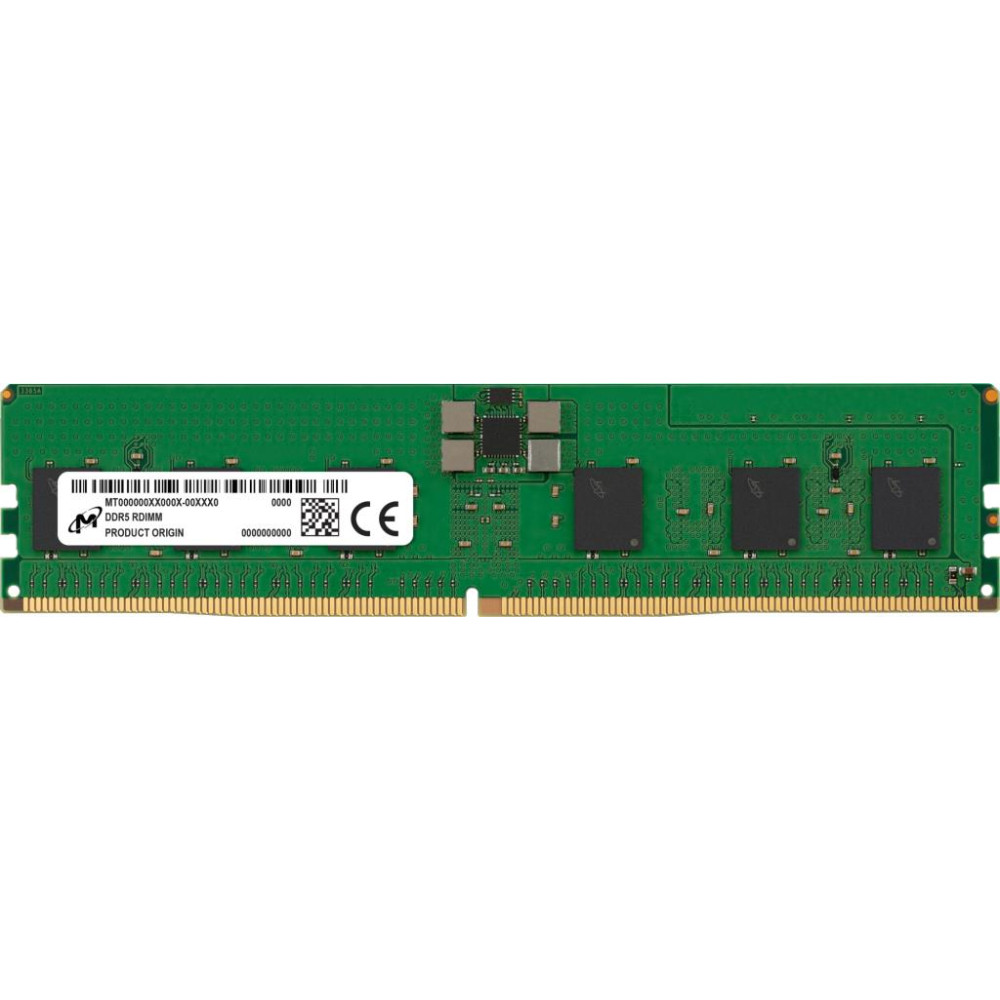 Server Memory Module, MICRON, DDR5, 16GB, RDIMM, 4800 MHz, CL 40, 1.1 V, MTC10F1084S1RC48BA1R Server Memory Module, MICRON, DDR5, 16GB, RDIMM, 4800 MHz, CL 40, 1.1 V, MTC10F1084S1RC48BA1R