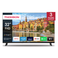TV Set, THOMSON, 32, Smart/FHD, 1920x1080, Wireless LAN, Bluetooth, Google TV, Black, 32FG2S14