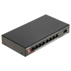 Switch, DAHUA, Type L2, Desktop/pedestal, Rack, 1x10Base-T / 100Base-TX / 1000Base-T, PoE ports 8, 96 Watts, DH-PFS3009-8ET1GT-96-V2