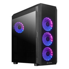 Case, CHIEFTEC, SCORPION 4, MiniTower, Case product features Transparent panel, Not included, ATX, MicroATX, MiniITX, Colour Black, GL-04B-UC-OP