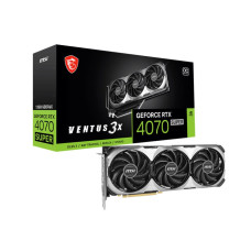 Graphics Card, MSI, NVIDIA GeForce RTX 4070 SUPER, 12 GB, GDDR6X, 192 bit, PCIE 4.0 16x, Triple slot Fansink, 1xHDMI, 3xDisplayPort, RTX4070SUPER12GVEN3XOC