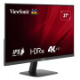 LCD Monitor, VIEWSONIC, VA2708-4K-HD, 27, Panel IPS, 3840x2160, 16:9, 60 Hz, Matte, 4 ms, Tilt, Colour Black, VA2708-4K-HD