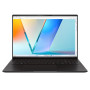 Notebook, ASUS, VivoBook S, 16 OLED, M5606UA-MX087W, CPU Ryzen 7, 8845HS, 3800 MHz, 16, 3200x2000, RAM 16GB, LPDDR5x, SSD 1TB, AMD Radeon Graphics, Integrated, ENG, NumberPad, Card Reader Micro SD, Windows 11 Home, Black, 1.5 kg, 90NB1482-M00610
