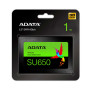 SSD, ADATA, SU650, 1TB, SATA 3.0, Write speed 450 MBytes/sec, Read speed 520 MBytes/sec, 2,5, TBW 600 TB, MTBF 2000000 hours, ASU650SS-1TT-R
