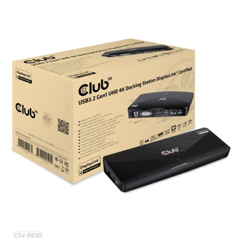 NB ACC DOCKING STATION/USB CSV-3103D CLUB3D NB ACC DOCKING STATION/USB CSV-3103D CLUB3D