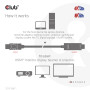 CABLE DP TO HDMI 3M/M/M CAC-1087 CLUB3D
