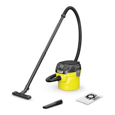 Vacuum Cleaner, KARCHER, Suction power 220 AW, Input power 1000 W, Dust capacity 12 L, Drum vacuum, Cleaning type dry&wet, Dust container Dust bag, Colour Black/Yellow, 1.628-400.0