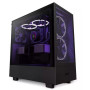 Case, NZXT, H5 Flow RGB, MidiTower, Case product features Transparent panel, Not included, Colour Black, CC-H51FB-R1
