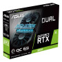 Graphics Card, ASUS, NVIDIA GeForce RTX 3050, 6 GB, GDDR6, 96 bit, PCIE 4.0 16x, Dual Slot Fansink, 1xDVI-D, 1xHDMI, 1xDisplayPort, DUAL-RTX3050-O6G