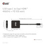I/O HUB USB-C TO HDMI 2PORT/MST CSV-1558 CLUB3D