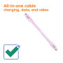 CABLE USB-C TO USB-C 2M/M/M PINK CAC-3002 CLUB3D