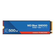 SSD, SANDISK, 300xTBW rating, MTBF 1750000 h, Read speed 6600 MB/s, Write speed 5600 MB/s, NVMe Yes, PCI Express 4.0, M.2, 500 GB, POWERED BY SANDISK, Blue SN5100, WDS500G5B0E-00CPE0