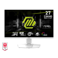 LCD Monitor, MSI, MAG 274URFW, 27, Gaming/4K, Matte, Panel IPS, 3840x2160, 16:9, 160 Hz, 0.5 ms, Colour White, MAG274URFW