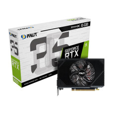 Graphics Card, PALIT, NVIDIA GeForce RTX 3050, 6 GB, GDDR6, 96 bit, PCIE 4.0 16x, GPU 1442 MHz, Single Slot Fansink, 1xHDMI, 1xDisplayPort, NE63050018JE-1070F