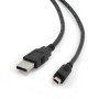 CABLE USB2 AM-MINI 1.8M BLACK/CCP-USB2-AM5P-6 GEMBIRD