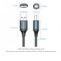 CABLE USB2.0 MALE TO MALE/2M BLACK COQBH VENTION