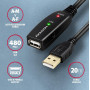 CABLE USB2.0 A-M/A-F ACTIVE/20M ADR-220 AXAGON