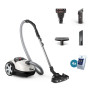 Vacuum Cleaner, PHILIPS, Performer LED 8000 Series, Bagged/For carpets, 900 Watts, Noise 75 dB, White, Weight 5.3 kg, XD8142/12