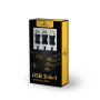 CABLE USB CHARGING 3IN1 1M/BLACK CC-USB2-AM31-1M GEMBIRD