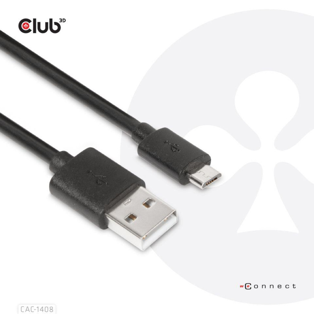 CABLE USB TO MICRO USB 1M/M/M CAC-1408 CLUB3D CABLE USB TO MICRO USB 1M/M/M CAC-1408 CLUB3D
