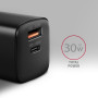 MOBILE CHARGER WALL USB 30W/2PORT BLACK ACU-PQ30 AXAGON