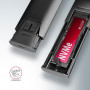 SSD ACC ENCLOSURE M.2 NVME/SATA USB-C EEM2-GTS2 AXAGON