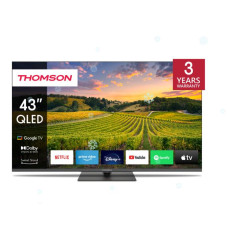 TV Set, THOMSON, 43, 4K/Smart, QLED, 3840x2160, Bluetooth, Google TV, 43QG5C14