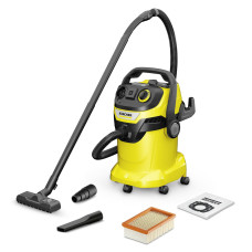 Vacuum Cleaner, KARCHER, Wet and dry vacuum cleaner WD 5 P V-25/8/35, 1100 Watts, Suction power 280W, Capacity 25 l, Noise 73 dB, Yellow, Weight 8.8 kg, 1.628-372.0