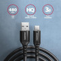 CABLE USB-C TO USB2.0 1M/BLACK BUCM-AM10AB AXAGON