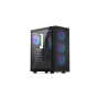 Case, ENDORFY, Ventum 200 ARGB, MidiTower, Case product features Transparent panel, Not included, ATX, MicroATX, MiniITX, Colour Black, EY2A014