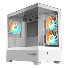 Case, GIGABYTE, GB-C201PI, MidiTower, Case product features Rackmountable/Accessory/Transparent panel, Not included, MicroATX, MiniITX, Colour White, GB-C201PI