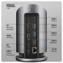 I/O HUB USB-C 9IN1 WRL/0.6M HMC-WL9 AXAGON