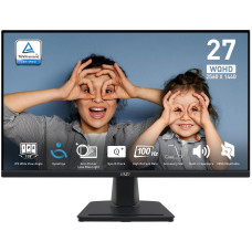 LCD Monitor, MSI, PRO MP275Q, 27, Panel IPS, 2560x1440, 16:9, 100Hz, Matte, 1 ms, Speakers, Tilt, Colour Black, PROMP275Q