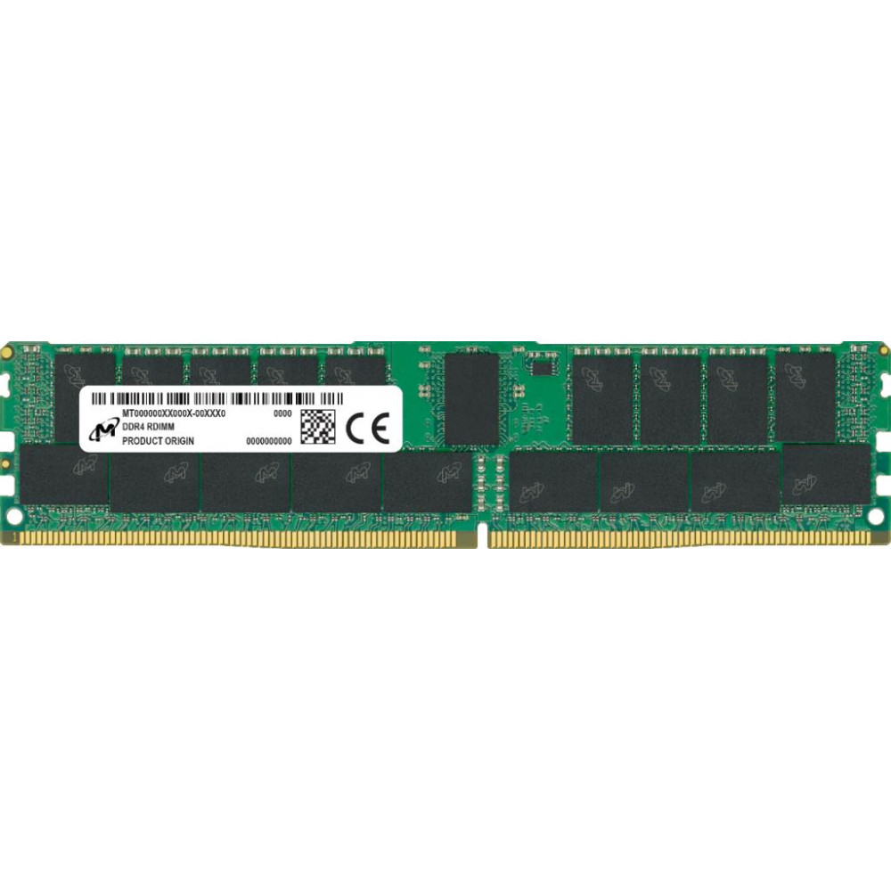 Server Memory Module, MICRON, DDR4, 16GB, RDIMM/ECC, 3200 MHz, CL 22, 1.2 V, MTA18ASF2G72PZ-3G2R Server Memory Module, MICRON, DDR4, 16GB, RDIMM/ECC, 3200 MHz, CL 22, 1.2 V, MTA18ASF2G72PZ-3G2R