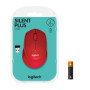 MOUSE USB OPTICAL WRL M330/SILENT RED 910-004911 LOGITECH