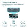 Switch, TP-LINK, Desktop/pedestal, 5x10Base-T / 100Base-TX / 1000Base-T, PoE ports 4, TL-SG105PE