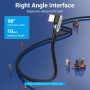 CABLE USB-C TO USB-C R.ANGLE/1M GRAY TAKHF VENTION