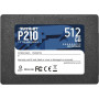 SSD, PATRIOT, P210, 512 GB, Serial ATA III, Write speed 400 MB/s, Read speed 500 MB/s, Hanging box, 2.5, P210S512G25