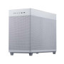 Case, ASUS, Prime AP201 Tempered Glass, Micro, Not included, MicroATX, MiniITX, Colour White, PRIMEAP201TG