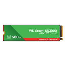SSD, SANDISK, 150xTBW rating, MTBF 1.75 h, NVMe Yes, PCI Express 4.0, M.2, 500 GB, POWERED BY SANDISK, Green, WDS500G4G0E