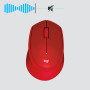 MOUSE USB OPTICAL WRL M330/SILENT RED 910-004911 LOGITECH