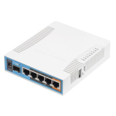 Wireless Router, MIKROTIK, Wireless Router, IEEE 802.11a, IEEE 802.11b, IEEE 802.11g, IEEE 802.11n, IEEE 802.11ac, USB 2.0, 5x10/100/1000M, RB962UIGS-5HACT2HNT