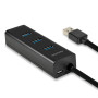 I/O HUB USB3.0 4PORT CHARGING/W/AC 1.2M HUE-S2BP AXAGON